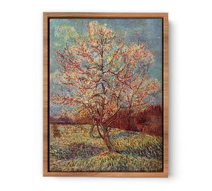 Peach Tree in Blossom / Flowering Peach Tree Painting