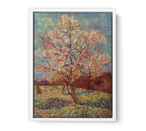 Peach Tree in Blossom / Flowering Peach Tree Painting