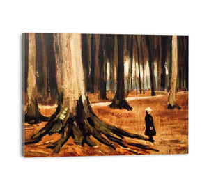 Girl in the Woods canvas Print