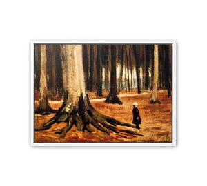 Girl in the Woods Painting