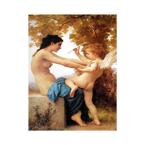 Young Girl Defending Herself against Eros 1880 by William-Adolphe Bouguereau