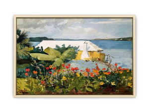 Flower Garden and Bungalow, Bermuda Art Print