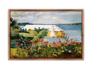 Flower Garden and Bungalow, Bermuda Poster