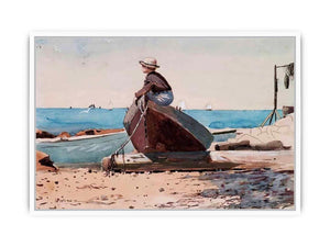 Waiting for Dad Framed Print