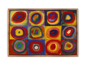 Squares with Concentric Rings Poster
