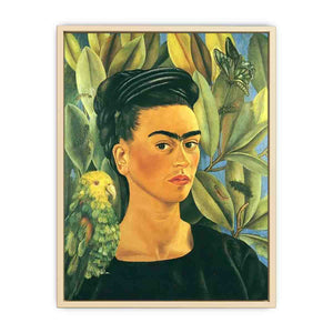 Self-Portrait with Bonito - Frida Kahlo Art Print