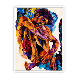 abstract figurative colorful wall art modern canvas expressive human form vibrant contemporary decor USA global