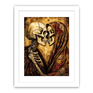 gothic skull lovers vintage wall art skeleton couple romantic dark canvas antique aesthetic decor USA global