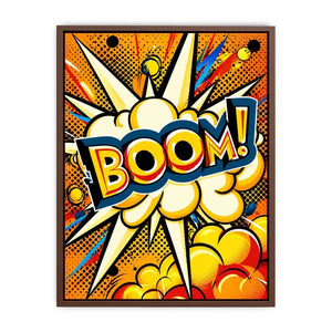 Pop art boom explosion comic style vibrant colorful wall art canvas print