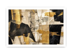 abstract gold black textured modern luxury wall art neutral canvas decor