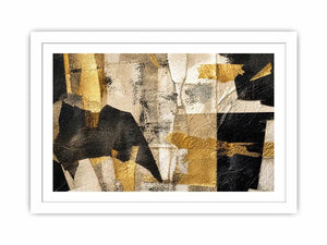abstract gold black textured modern luxury wall art neutral canvas decor