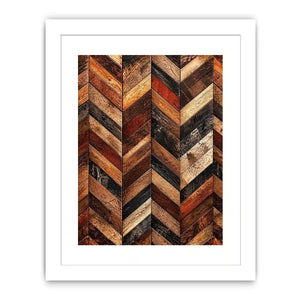 rustic wood chevron pattern farmhouse wall art textured wooden canvas decor