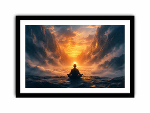 meditation sunset spiritual landscape wall art calm peaceful canvas decor