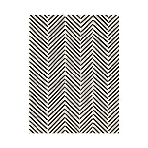 Black and white chevron line pattern minimalist wall art modern canvas for living room decor
