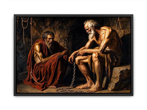 Classical philosophers painting wall art old masters study scene canvas print for living room office decor