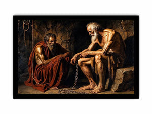 Classical philosophers painting wall art old masters study scene canvas print for living room office decor