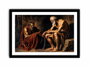 Classical philosophers painting wall art old masters study scene canvas print for living room office decor