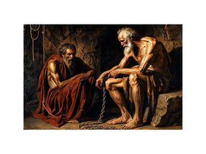 Classical philosophers painting wall art old masters study scene canvas print for living room office decor