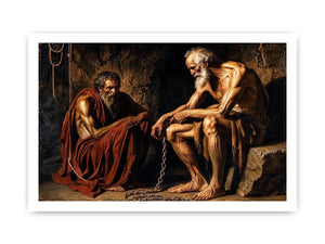Classical philosophers painting wall art old masters study scene canvas print for living room office decor