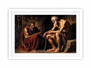 Classical philosophers painting wall art old masters study scene canvas print for living room office decor