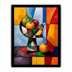 Cubist fruit still life wall art