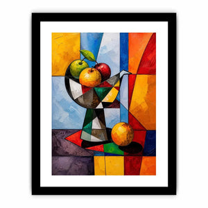 Cubist fruit still life wall art