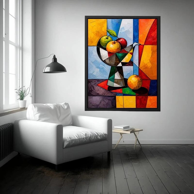Cubist fruit still life wall art