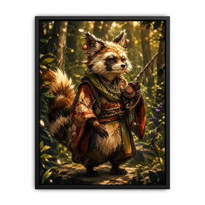 Fantasy forest fox spirit canvas art for cozy bedroom and whimsical nature-inspired home decor.