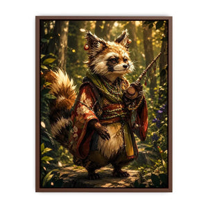 Fantasy forest fox spirit canvas art for cozy bedroom and whimsical nature-inspired home decor.