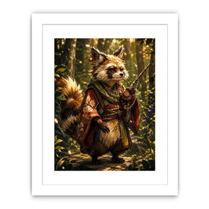 Fantasy forest fox spirit canvas art for cozy bedroom and whimsical nature-inspired home decor.