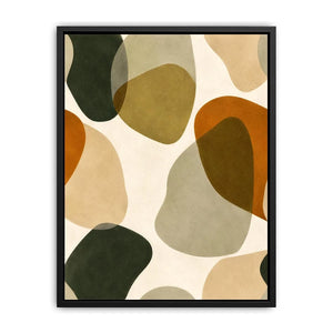Earthy abstract neutral canvas art for modern living room and Japandi bedroom decor.