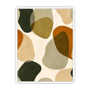 Earthy abstract neutral canvas art for modern living room and Japandi bedroom decor.