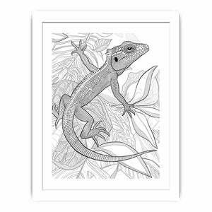 Color Me Lizard framed Print
