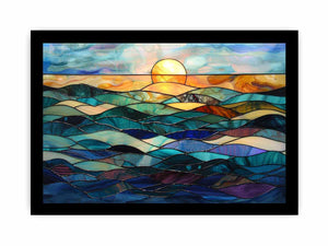 Ocean Glass framed Print