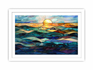 Ocean Glass framed Print