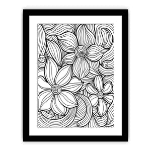 Color Me Flower framed Print