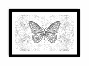 Color Me Butterfly Art framed Print