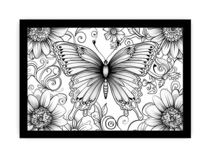 Color Me Butterfly framed Print