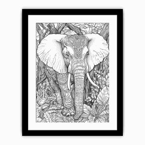 Color Me Elephant 1 framed Print