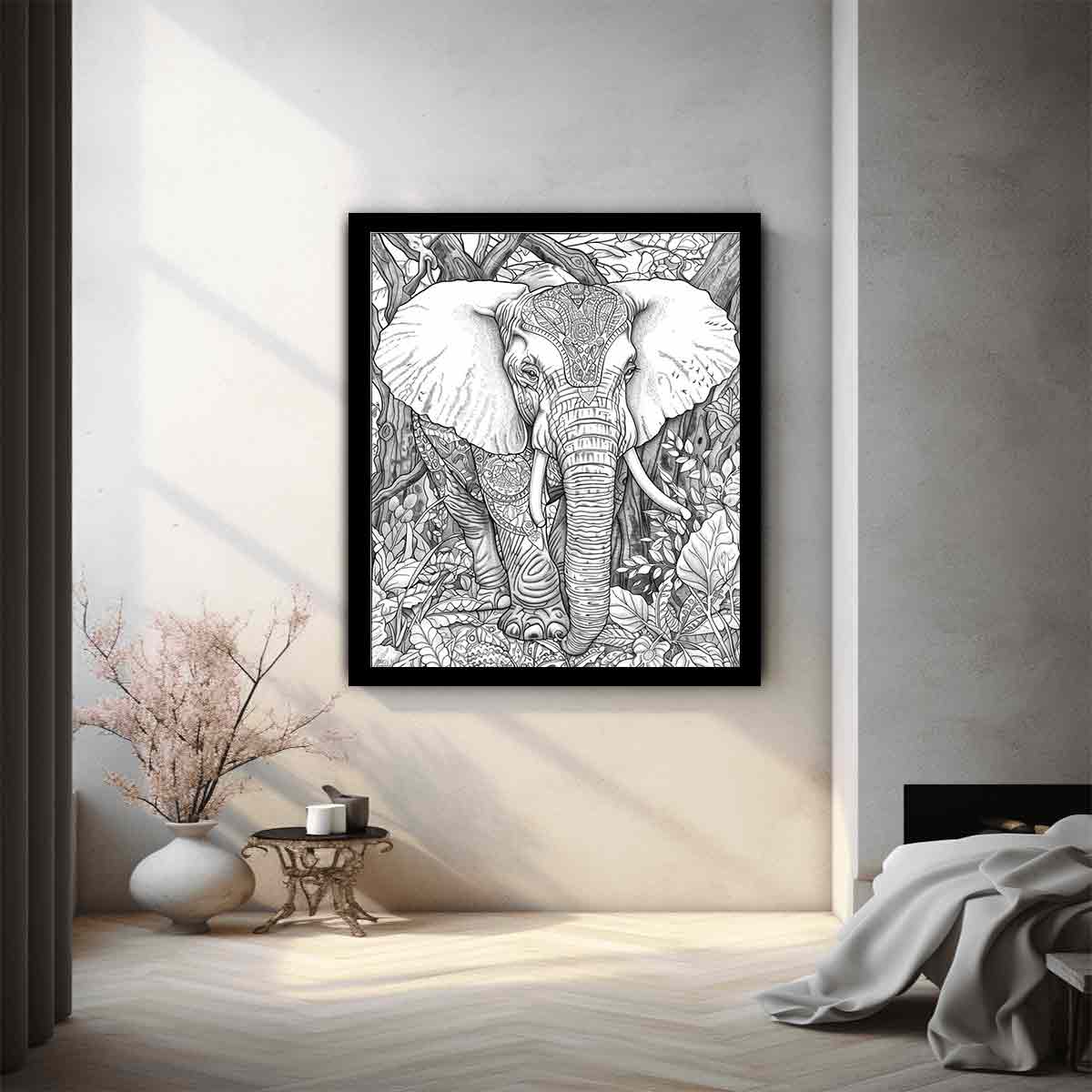 Color Me Elephant 1 Art Print