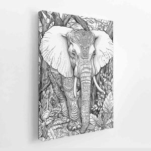 Color Me Elephant 1 canvas Print