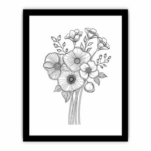 Color Me Floral Art framed Print