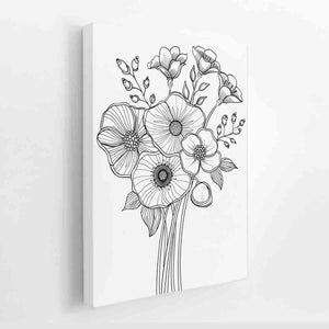 Color Me Floral Art canvas Print