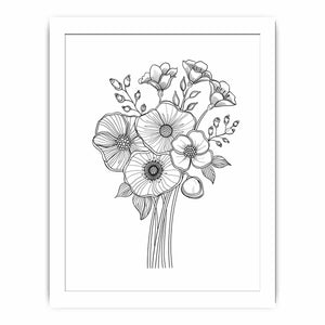 Color Me Floral Art framed Print