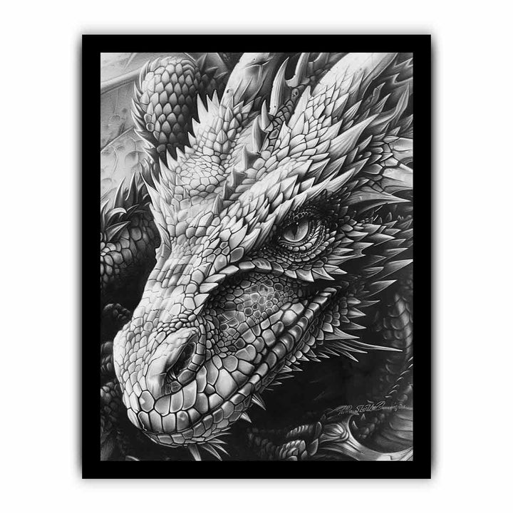 Dragon Drawing framed Print