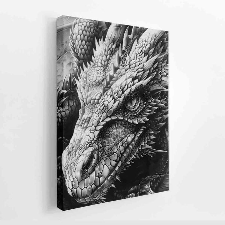 Dragon Drawing canvas Print