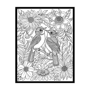 Color Me Love Birds canvas Print