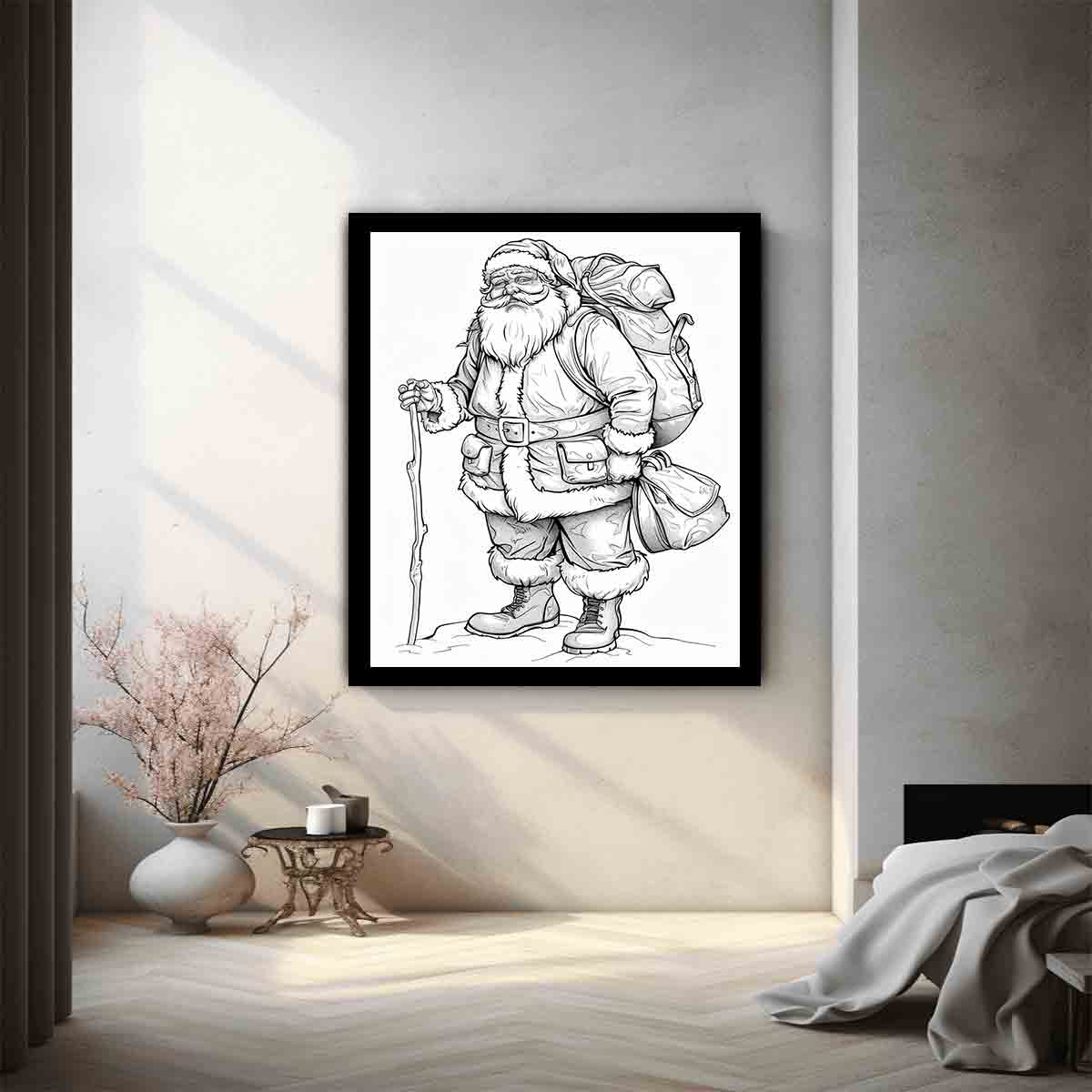 Color Me Santa Calus Art Print