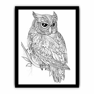 Colour Me Owl framed Print