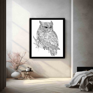 Colour Me Owl Art Print
